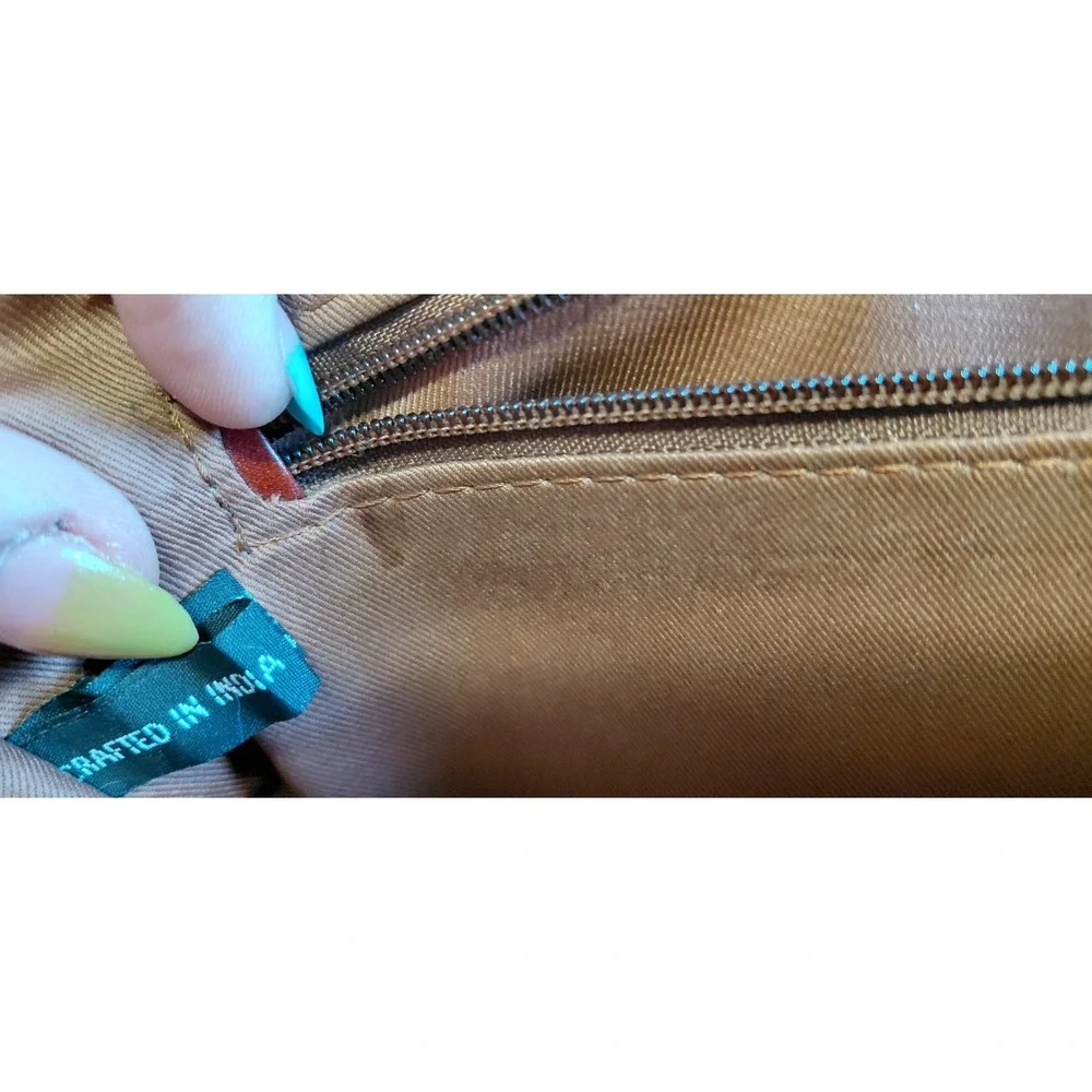 distressed heritage classic vintage executive tan leather briefcase mesenger Bag